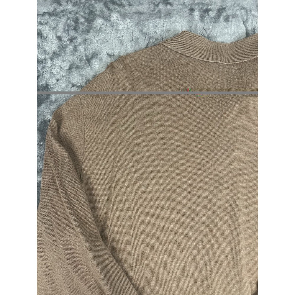Polo Ralph Lauren Men's XL Brown Solid Long Sleeve Polo Collared Cotton Logo - Picture 10 of 15